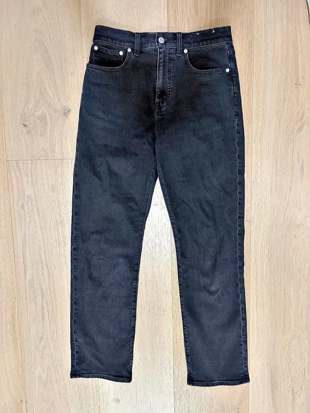 Madewell 90s Straight Leg Jeans in Black Waist 28